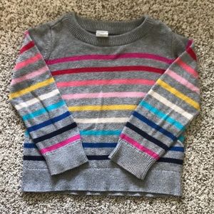 Gray and Rainbow Baby Gap 3T Toddler Sweater
